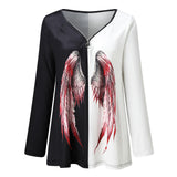 Funki Buys | Shirts | Women's Long Sleeved Wings Zip Up Shirts