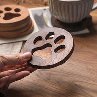 Funki Buys | Coasters | Solid Wood Cat Paw Cut Out Coasters 2 Pcs