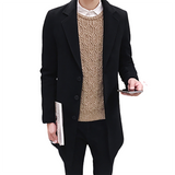 Funki Buys | Jackets | Men's Slim Fit Wool Blend Coat | Mid-length Business