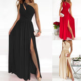 Funki Buys | Dresses | Women's One Shoulder Long Party Cocktail Dress