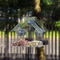 Funki Buys | Bird Feeders | Clear View, Window Feeder with Suction Cups