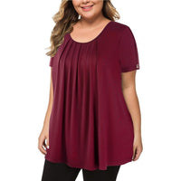 Funki Buys | Shirts | Women's Solid Color Casual Short Sleeve T-Shirt