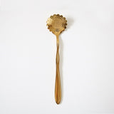 Funki Buys | Spoons | Vintage Gold Flower Coffee Spoons 8 Pcs