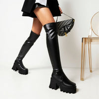 Funki Buys | Boots | Women's Over The Knee Chunky Heel Long Boots