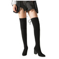 Funki Buys | Boots | Women's Thigh Tie Block Heel Boots