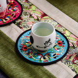 Funki Buys | Coasters | Vintage Embroidered Cloth Coasters | 10 Pcs