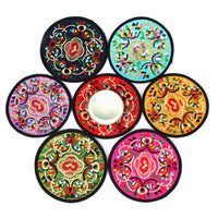 Funki Buys | Coasters | Vintage Embroidered Cloth Coasters | 10 Pcs