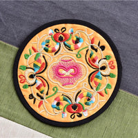 Funki Buys | Coasters | Chinese Floral Embroidered Coasters | 10 Pcs