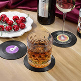 Funki Buys | Coasters | Vinyl Record Coasters and Coaster Holder 6 Pcs