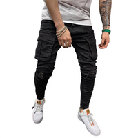 Funki Buys | Pants | Men's Stretch Tight Fit Cargo Pant | Skinny Jeans