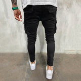 Funki Buys | Pants | Men's Stretch Tight Fit Cargo Pant | Skinny Jeans