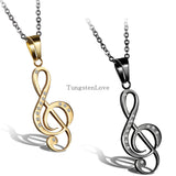 Funki Buys | Necklaces | Unisex Stainless Steel Music Note Necklace