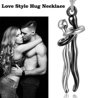 Funki Buys | Necklaces | Couple Hugging Pendant Necklace | Lovers Gift