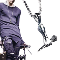Funki Buys | Necklaces | Singer Microphone Pendant Necklace | Rockstar