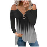 Funki Buys | Shirts | Women's Long Sleeved Zipper Tops | Buckle Strap