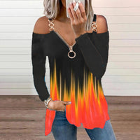 Funki Buys | Shirts | Women's Long Sleeved Zipper Tops | Buckle Strap