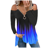 Funki Buys | Shirts | Women's Long Sleeved Zipper Tops | Buckle Strap