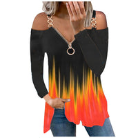 Funki Buys | Shirts | Women's Long Sleeved Zipper Tops | Buckle Strap