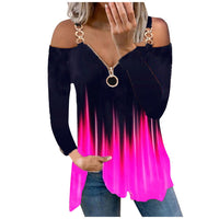 Funki Buys | Shirts | Women's Long Sleeved Zipper Tops | Buckle Strap