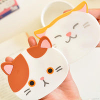 Funki Buys | Coasters | Cute Cat Face Coaster | Silicone Heat Mat