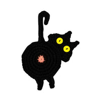 Funki Buys | Coasters | Cat Butt Crochet Drink Coaster Set 4 Pcs