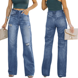 Funki Buys | Pants | Women's High Waist Jeans | Harajuku Flared Pants
