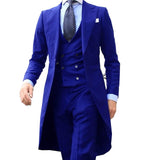 Funki Buys | Suits | Men's Slim Fit 3 Pcs Formal Suit Tails Jacket