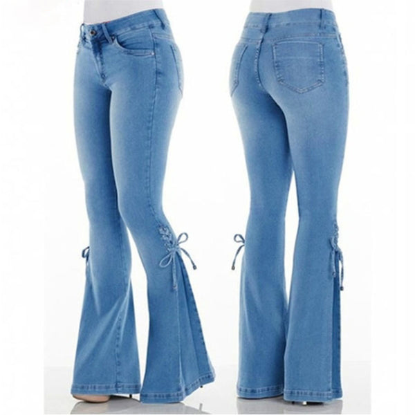 High-waist flared jeans - Women