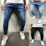 Funki Buys | Pants | Men's Skinny Jeans | Slim Fit Cargo Pencil Pants