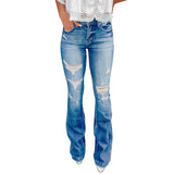 Funki Buys | Pants | Women's 90s Vintage Button Fly High Waist Flare Leg Jeans