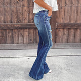 Funki Buys | Pants | Women's 90s Vintage Button Fly High Waist Flare Leg Jeans