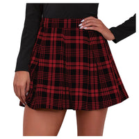 Funki Buys | Skirts | Women's Gothic Punk Miniskirt | Plaid Pleated